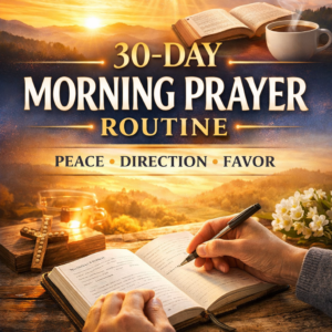 30-Day Morning Prayer Routine – Daily Prayer Journal (PDF) (A4 + US Letter)