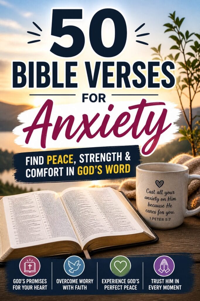 These Bible verses for anxiety remind you that peace is found in trusting God, not in controlling everything.”