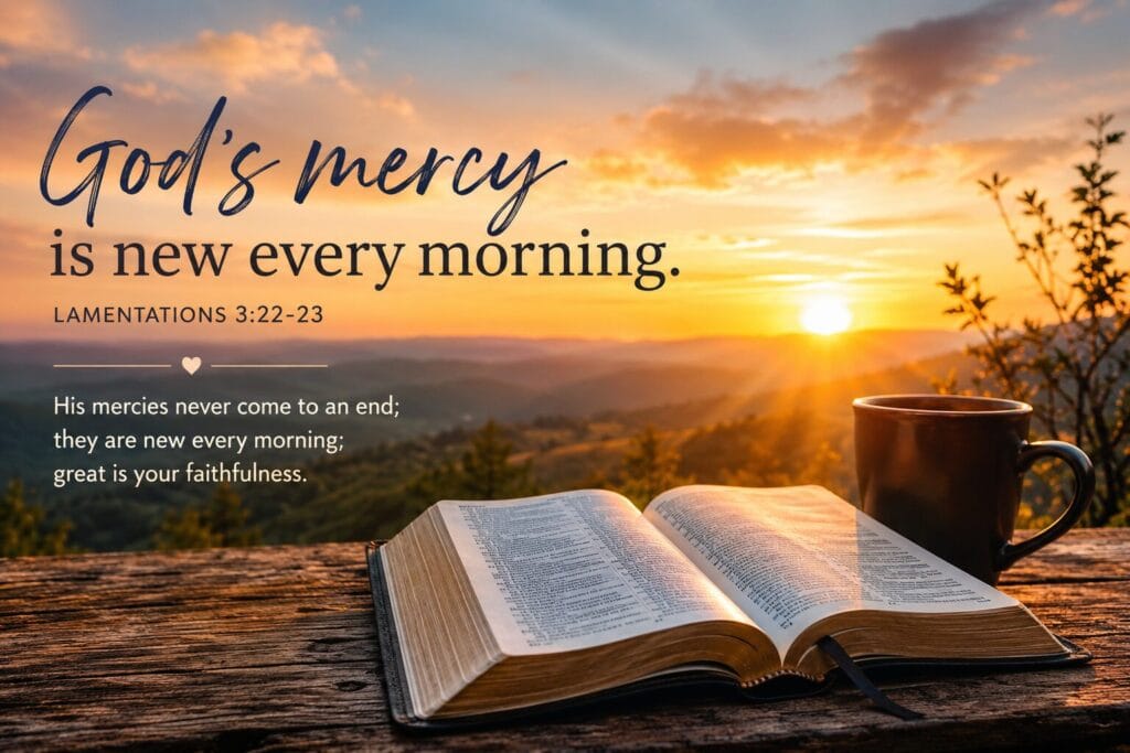 God’s mercy is new every morning,