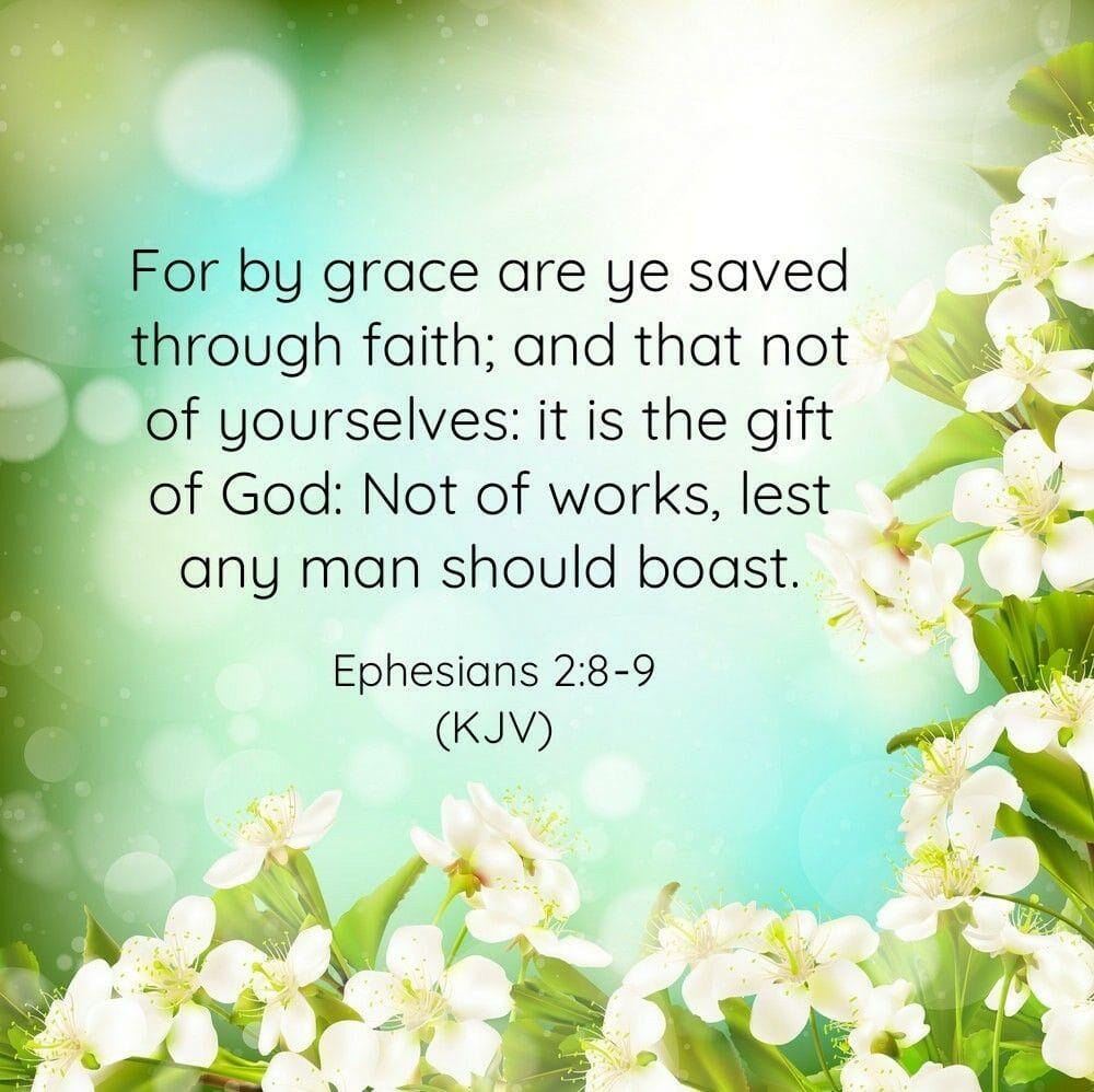 Daily Bible Verse for Today Ephesians 2:8-9 grace through faith