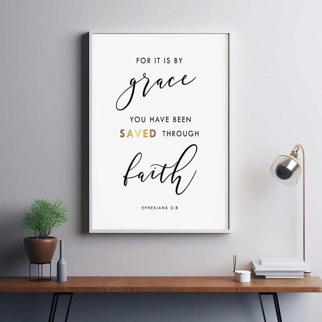 Daily Bible Verse for Today Ephesians 2:8-9 grace through faith