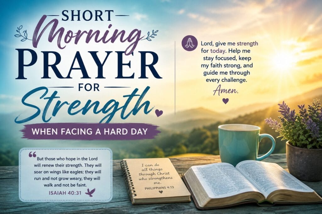 short morning prayer for strength